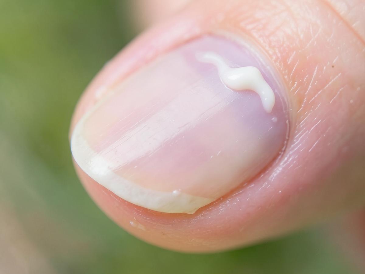 Macro view of a healthy fingernail and cuticle
